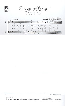 Singen ist Leben für gem Chor a cappella  Weber-Müllenbach, K.-H., Bearb.  Morning has broken (Cat Stevens) Chorpartitur