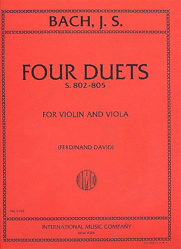 4 duette BWV802-805&nbsp;&nbsp;für Violine und Viola&nbsp;&nbsp;Stimmen