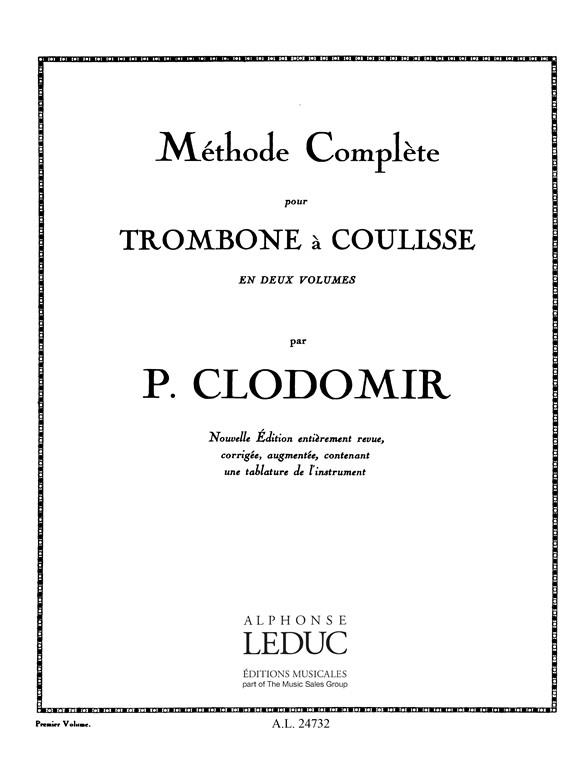 Méthode complète vol.1 pour  trombone à coulisse  