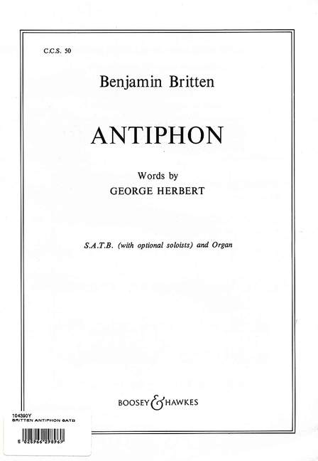 Antiphon op. 56b Nr. 50&nbsp;&nbsp;für gemischter Chor (SATB) und Orgel&nbsp;&nbsp;Solostimmen ad libitum