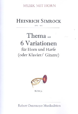Thema mit 6 Variationen für Horn  und Harfe (Klavier/Gitarre)  