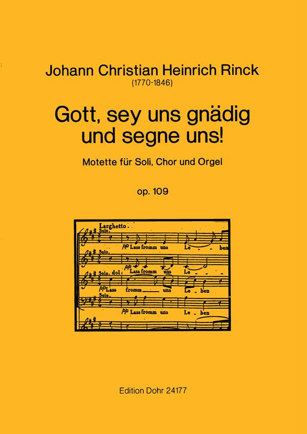 Gott sey uns gnädig  Motette op.109 für Soli, gem  Chor und Orgel, Partitur
