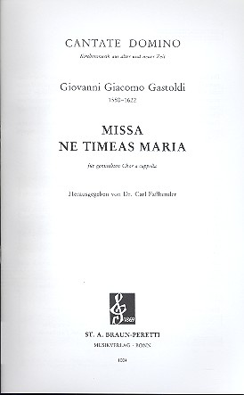 Missa ne timeas Maria  für gem Chor a cappella  