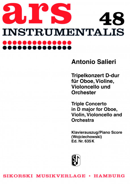 Konzert D-Dur für Oboe, Violine,&nbsp;&nbsp;Violoncello und Orchester&nbsp;&nbsp;für Oboe, Violine, Violoncello und Klavier