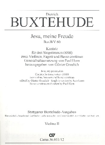 Jesu, meine Freude für Soli,&nbsp;&nbsp;gem Chor und Instrumente&nbsp;&nbsp;Violine 2