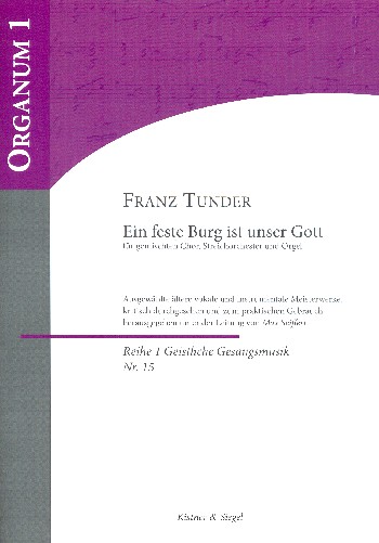 Ein feste Burg ist unser Gott  für gem Chor, Streichorchester und Orgel  Partitur