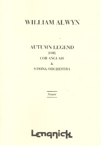 Autumn Legend for english horn  and string orchester  score