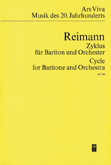 Zyklus&nbsp;&nbsp;für Bariton und Orchester&nbsp;&nbsp;Studienpartitur