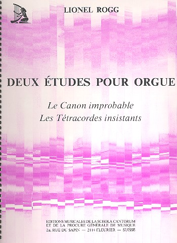 2 études pour orgue  Le canon improbable  Les tétracordes insistants