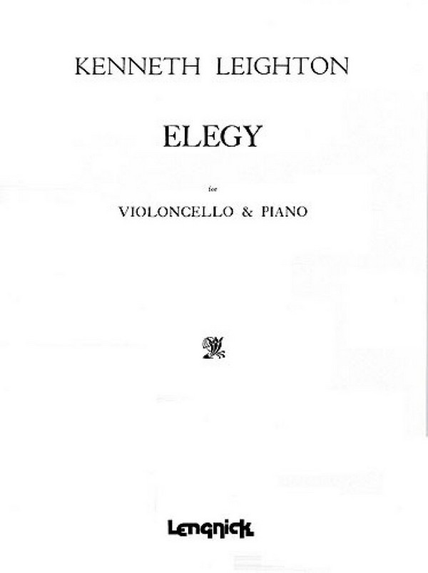 Elegy for cello and piano    