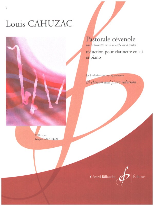 Pastorale Cevenole pour  clarinette et piano  Lancelot, J., ed