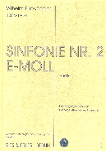 Sinfonie e-Moll Nr.2&nbsp;&nbsp;für Orchester&nbsp;&nbsp;Partitur, gebunden