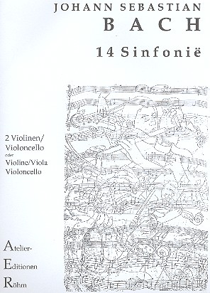14 Sinfonien BWV787-800  für 2 Violinen und Violoncello  (Vl, Va, Vc), Stimmen