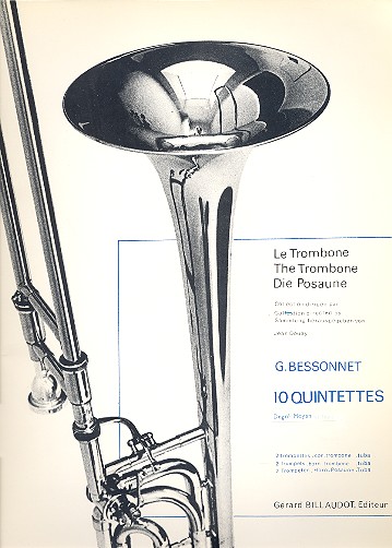 10 quintettes pour 2 trompettes,  cor, trombone et tuba,  partition+parties (degrée moyen)
