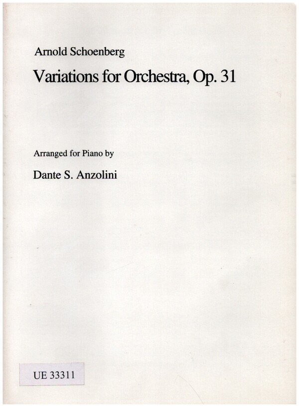 Variations for orchestra op.31  for piano solo  