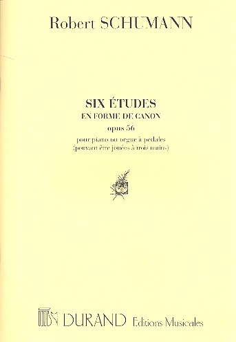 6 études en forme de canon  pour piano ou orgue à pédales  (pouvant etre jouées à 3 mains)