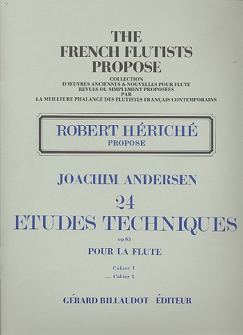 24 études techniques op.63  vol.2 (nos.13-24) pour la flute  Hériché, R., ed