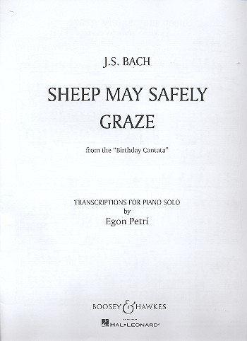 Sheep may safely graze&nbsp;&nbsp;for piano&nbsp;&nbsp;