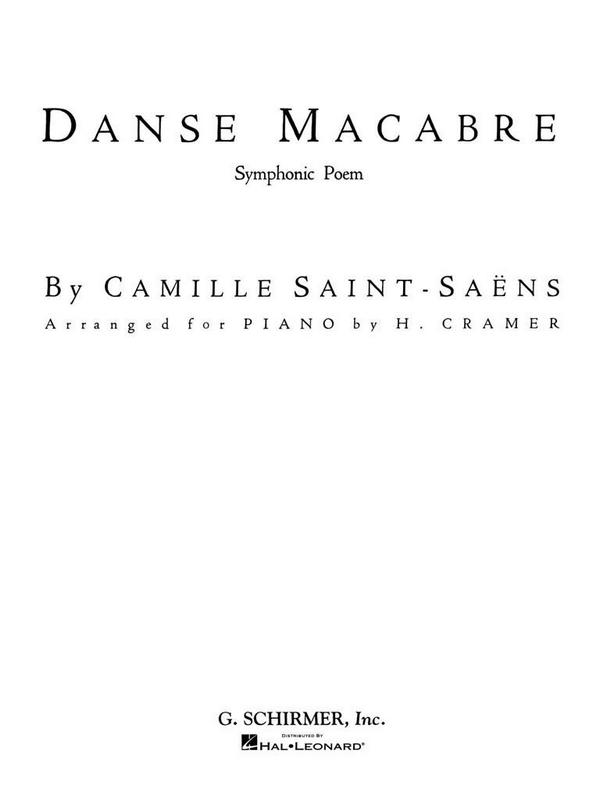 Danse Macabre Symphonic&nbsp;&nbsp;Poem for piano&nbsp;&nbsp;