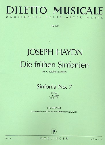 Sinfonie C-Dur Nr.7 Hob.I:7&nbsp;&nbsp;für Orchester&nbsp;&nbsp;Stimmenset (Harmonie und 4-3-2-2-1)
