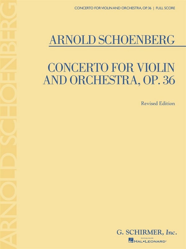 Concerto op.36  for violin and orchestra  score