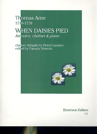 When daisies pied for voice,&nbsp;&nbsp;clarinet and piano&nbsp;&nbsp;Weston, P., ed