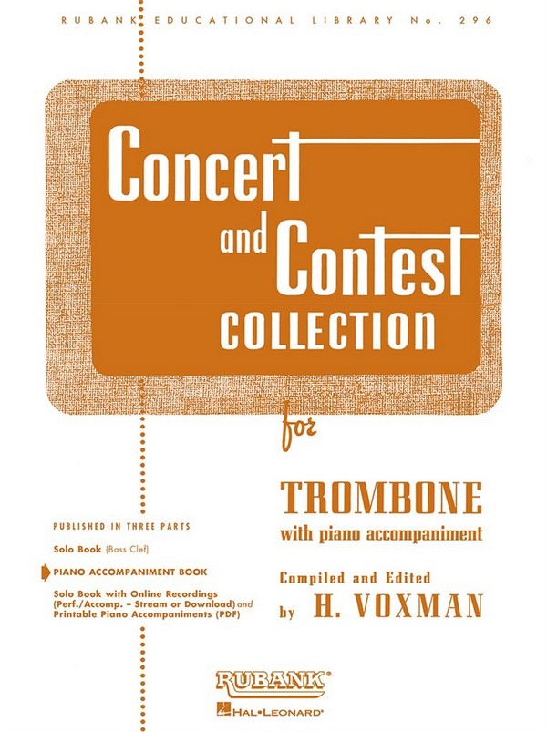 Concert and Contest Collection  for trombone (bass clef) and piano  piano accompaniment