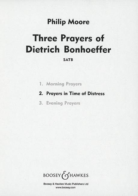Prayers in Time of Distress&nbsp;&nbsp;for mixed chorus a cappella&nbsp;&nbsp;score