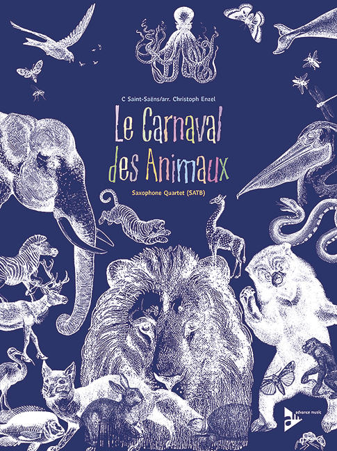 Le carnaval des animaux&nbsp;&nbsp;für Saxophonquartett&nbsp;&nbsp;Partitur+Stimmen