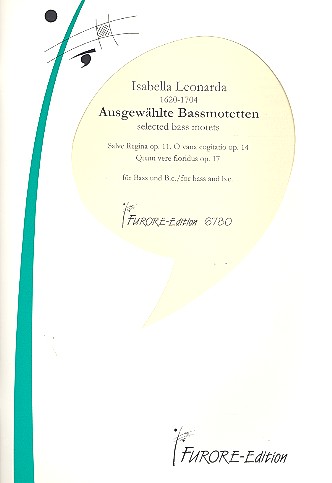 Ausgewählte Bassmotetten   für Bass und Bc  