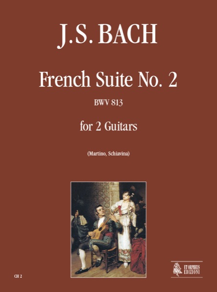 French suite no.2 BWV813&nbsp;&nbsp;for 2 guitars, score+parts&nbsp;&nbsp;Martino, M., arr.