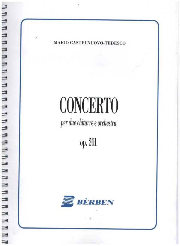 Concerto op.201  per 2 chitarre e orchestra  partitura