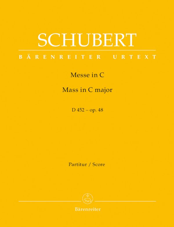 Messe C-Dur op.48 D452&nbsp;&nbsp;für Soli, gem Chor, Orchester und Orgel&nbsp;&nbsp;Partitur