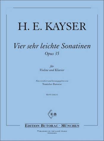 4 sehr leichte Sonatinen op.35  für Violine und Klavier  
