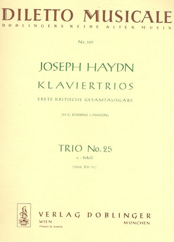 Trio e-Moll Nr.25 HobXV:12&nbsp;&nbsp;für Klavier, Violine und Violoncello&nbsp;&nbsp;Partitur
