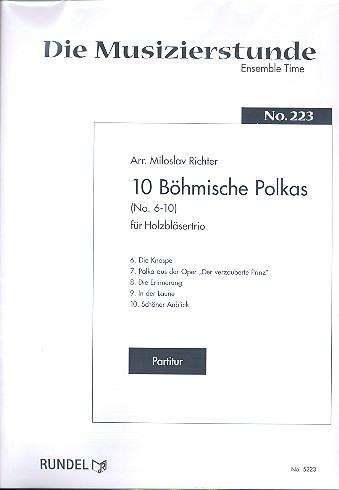 10 böhmische Polkas Band 2 (Nr.6-10)  für 3 Holzbläser (variabel)  Partitur und Stimmen