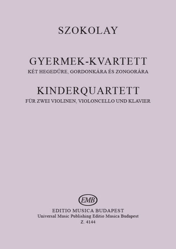 Kinderquartett für 2 Violinen,  Violoncello und Klavier  