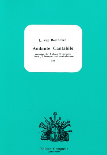 Andante cantabile für 2 Ob,&nbsp;&nbsp;2 Klar, Horn, 2 Fag, Kontrafagott,&nbsp;&nbsp;Partitur+Stimmen