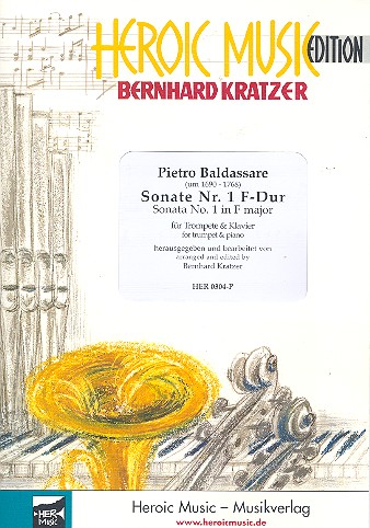 Sonate F-Dur Nr.1 (Ausgabe in D)  für Piccolotrompete in A und Klavier  Schülerfassung