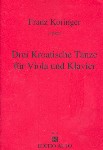3 Kroatische Tänze  für Viola und Klavier  
