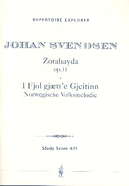 Zorahayda op.11 Norwegische  Volksmelodie für Orchester  Studienpartitur