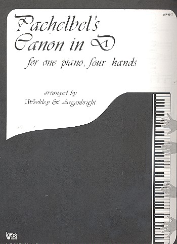 Pachelbel's Canon D major&nbsp;&nbsp;for piano 4 hands&nbsp;&nbsp;