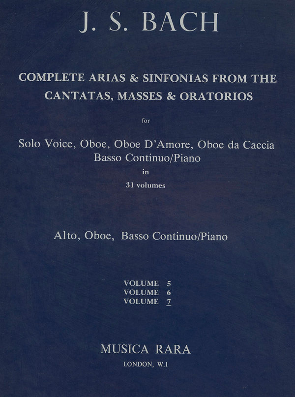 Complete Arias and Sinfonias vol.7&nbsp;&nbsp;for alto, oboe and Bc&nbsp;&nbsp;