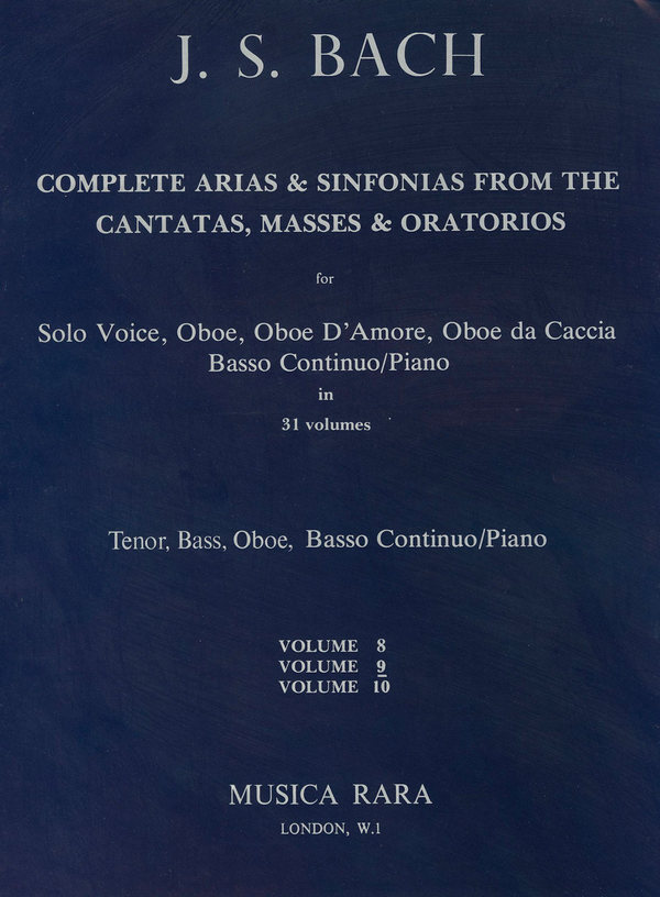 Complete Arias and Sinfonias vol.9&nbsp;&nbsp;for tenor, bass, oboe and bc&nbsp;&nbsp;
