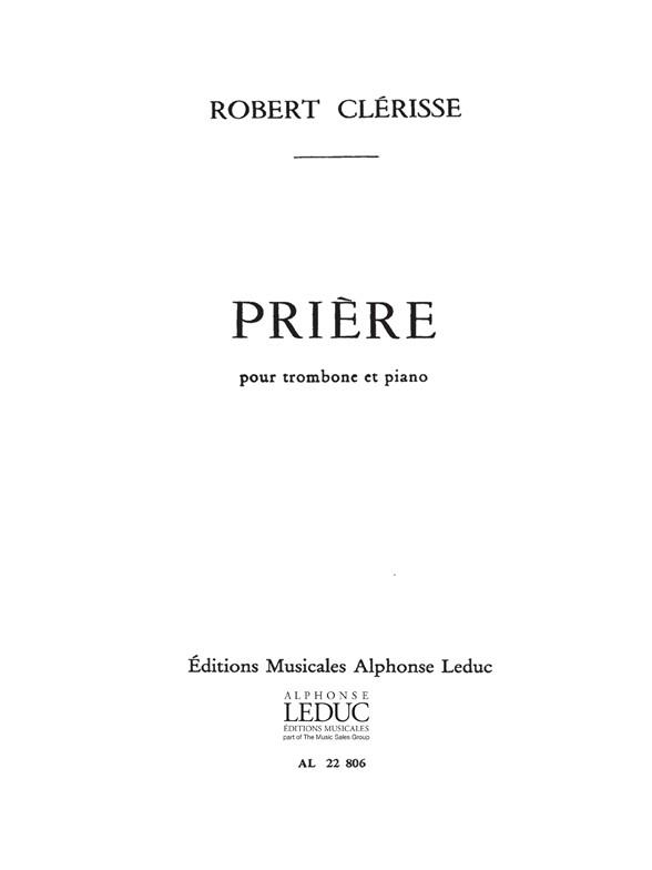 Prière pour trombone et&nbsp;&nbsp;piano&nbsp;&nbsp;