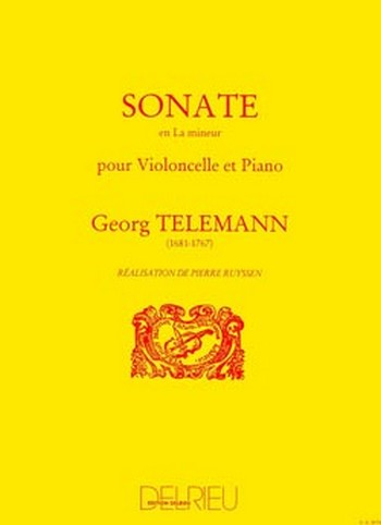 Sonate la mineur pour violoncelle&nbsp;&nbsp;et piano&nbsp;&nbsp;