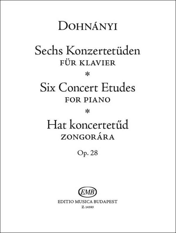 6 Konzertetüden op.28  für Klavier  