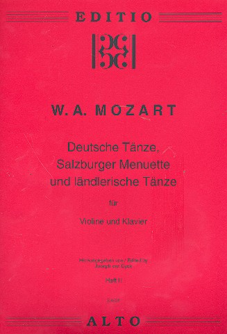 Deutsche Tänze, Salzburger Menuette und ländlersiche Tänze Band 2&nbsp;&nbsp;für Violine und Klavier&nbsp;&nbsp;