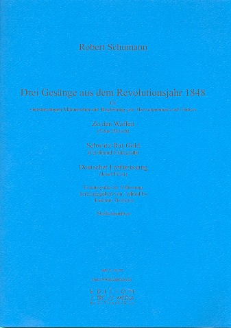 3 Gesänge &nbsp;&nbsp;für Männerchor und Harmoniemusik&nbsp;&nbsp;Studienpartitur