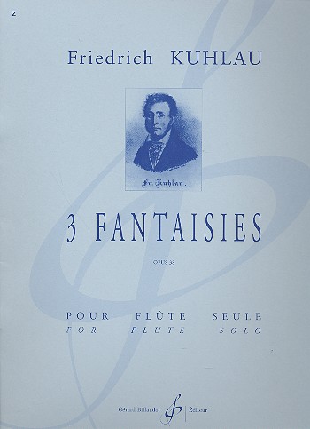3 fantaisies op.38&nbsp;&nbsp;pour flûte seule&nbsp;&nbsp;